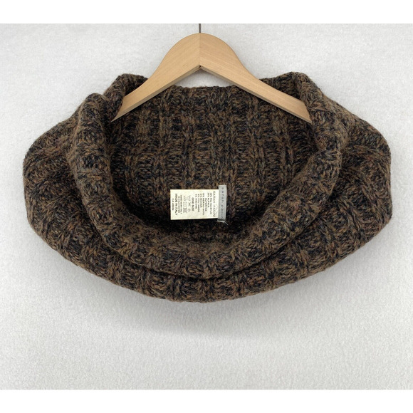 Sarah Pacini Accessories - SARAH PACINI Scarf Alpaca Merino Wool Mohair Rib Snood Infinity Brown 16" x 46"